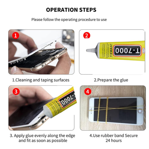 T-7000 Upgrde Glue for Phone Glass Fabric Craft Loudspeaker, T7000 High Viscosity Glues for Cell Phone Screen Repair (1 x 50ML/1.68fl.oz)...