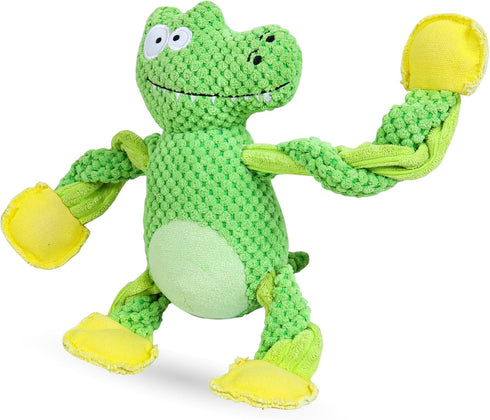 Dog Toys Squeaky, Plush Puppy Teething Pet Chew Toy for Small Medium Large Dogs, Interactive Stuffed Animal Tug of War Toy to Keep Them Busy...