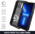 Waterproof Case for iPhone 13 Pro Max Metal Case Heavy Duty Case Full Body Dustproof Dropproof Aluminum Alloy Case with Silicone Built-in Screen P...