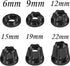 Metal RC 12mm Wheel Hex Hub Extension Combiner Compatible with 1.9/2.2inch Wheel Rim Axial SCX10 Traxxas TRX4 D90 1/10 RC Crawler (15mm, Black)...