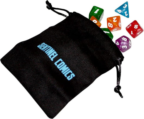Greater Than Games | Sentinel Comics: Dice Set | Tabletop Role Playing Game Accessory | Superhero Storytelling | includes 5 Custom Dice and Bag...