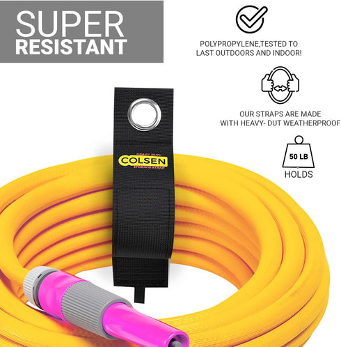 COLSEN Extension Cord Holder – 20 Inch large Heavy Duty Garage Organization Storage Straps - Cable Keeper, Wire Holders, Outdoor, Rope Strap, Hose...