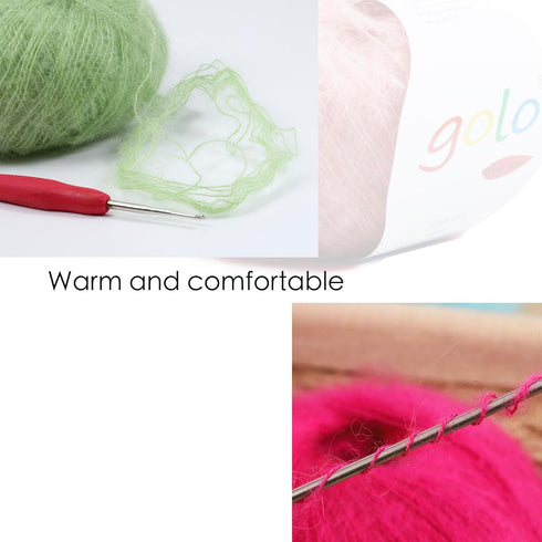golo Cashmere Yarn for Weaving Mohair Yarn for Hand Knitting Wool Yarn for Weaving...
