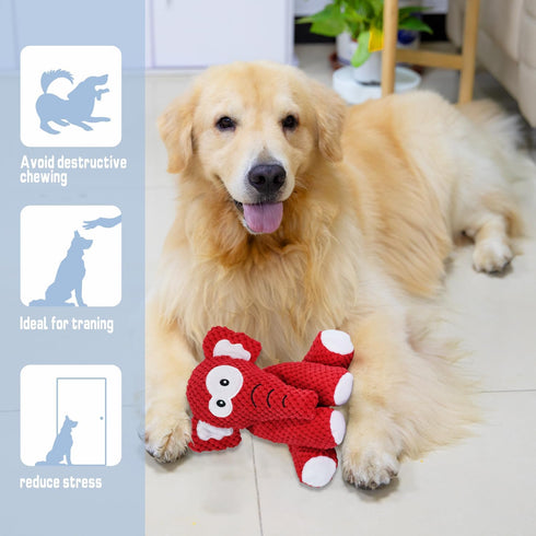 Dog Toys, Squeaky Plush Dog Toy for Puppy Small Medium Dogs, Cute Soft Stuffed Puppy Toys for Teeth Cleaning and Boredom...