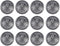 12Pcs Metal Buttons Domineering Skull Buttons Casual Suit Windbreaker Casual 25mm Button (Antique Silver)...