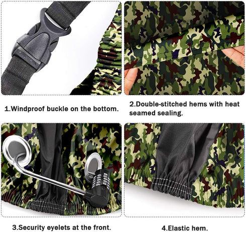 Roctee Bicycle Cover Waterproof Wind Rain Snow Proof Outdoor Mountain Bike Road Travel Bike Cycle Covers with Storage Bag, 78.7''(L) * 27.6''(W) *...