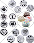 15-Pack Magnoloran Wedding Cake Stencils Cake Templates Spray Floral Cake Molds, Baking Tools, Dessert Decorating Molds...
