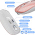 Slim Rechargeable Wireless Silent Mouse – 2.4G Wireless & Bluetooth Technology - Flexible Connection Modes via Bluetooth, USB or Type C for Laptop...