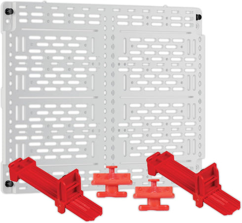 Legrand - OnQ Universal Mounting Plate 10 Inch, Secure Devices in Structured Media Enclosure Mounting Plate, Mounting Plate with 2 Rachet Clamps, ...