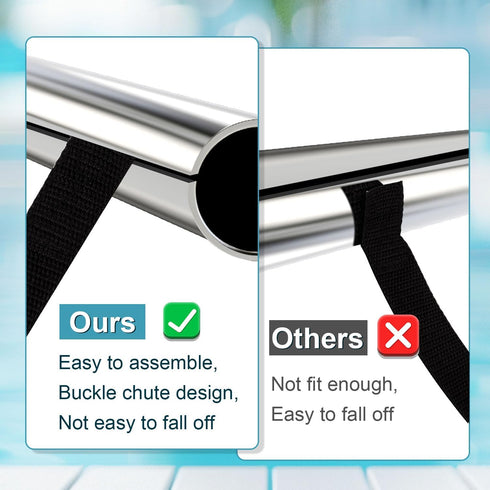 24pcs Solar Cover Reel Attachment Kit for In-Ground Swimming Pool, Including 8pcs Pool Solar Blanket Straps with Fastener Tabs & 8pcs Cord Plates ...