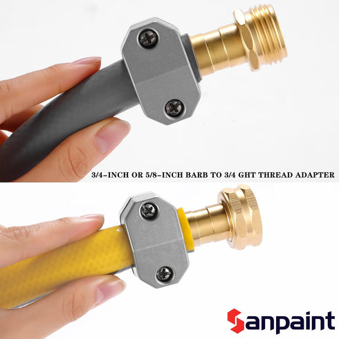 Zinc and Aluminum Male and Female Coupling, Fits All 5/8-Inch and 3/4-Inch Garden Hose Repair Fitting, 2 Pack(Female & Male)...