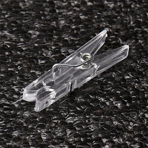 50 Pieces Mini Plastic Clear Clips, Binder, Photo Clips (Transparent)...