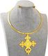 Ethiopian Cross Jewelry for Women - Ethiopian Jewelry for Women Set - Big Size Pendant Chokers Collar and 1Cm Small Earrings Etiopian Jewelry Sets...