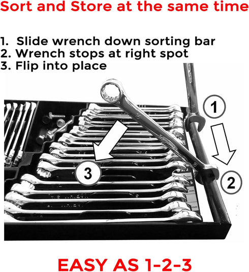 WRENCH ORGANIZER (BLACK) - Made in USA...