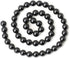 45PCS 8mm Black Smooth Polish Onyx Agate Gemstone Round Loose Beads for Jewelry Making 1 Strand 15"...