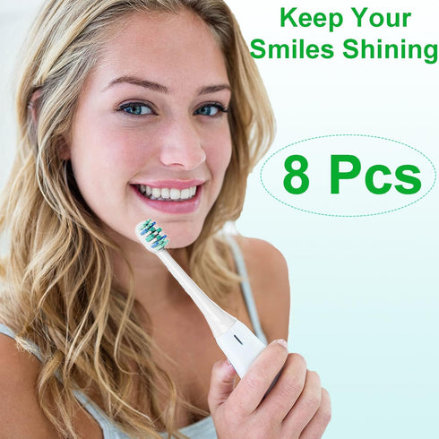 Replacement Toothbrush Heads Compatible with All Philips Sonicare Click-on Toothbrush Handles, Dupont Bristles, Medium Soft, Gentle & Comfortable....