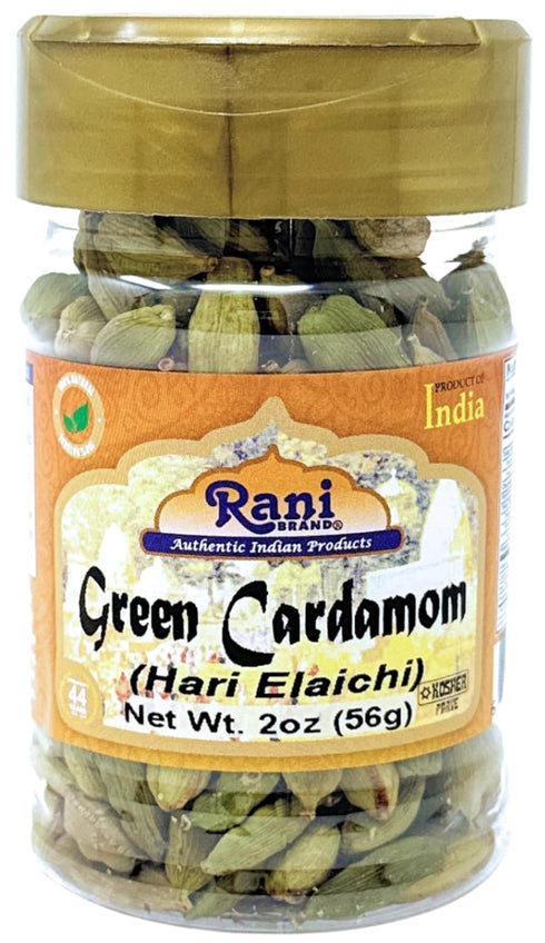 Rani Green Cardamom Pods Spice (Hari Elachi) 2oz (56g) PET Jar ~ All Natural | Vegan | Gluten Friendly | NON-GMO | Product of India...