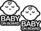 TOTOMO Baby on Board Sticker for Cars Funny Cute Safety Caution Decal Sign for Car Window and Bumper No Magnet - Sleeping Baby (2 Pack)...