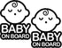 TOTOMO Baby on Board Sticker for Cars Funny Cute Safety Caution Decal Sign for Car Window and Bumper No Magnet - Sleeping Baby (2 Pack)...