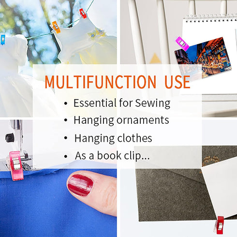 40 Pcs Sewing Clips for fabric Acrylic Multifunctional Quilting Clips?quilting supplies, sewing accessories and supplies...