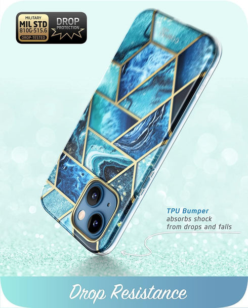 i-Blason Cosmo Series Slim Full-Body Protective Case for 6.1-Inch iPhone 13 (2021 Release), Ocean Blue...