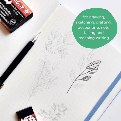 Sakura Mechanical Pencil Eraser Refills - Mechanical Pencil Erasers for Sakura XS-12 Pencil - 5 Erasers - 2 Metal Sleeves...