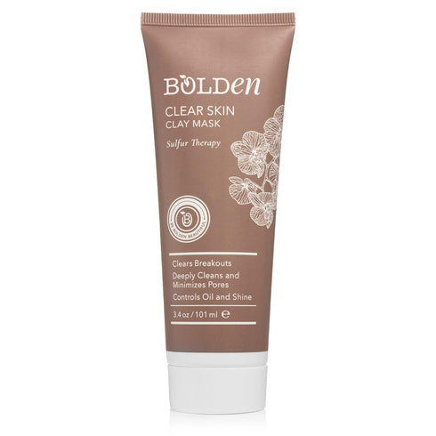 BOLDEN Clear Skin Clay Mask | Made with Sulfur for Deep Pore Cleansing & Preventing Breakouts | Pore Minimizer and Oil Reducer for Sensitive Skin ...