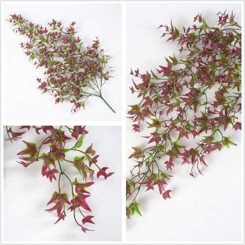 Artificial Hanging Vine, Sweet Potato Leaves Plastic Plants Greenery Faux Ivy Garland Fake Plant UV Resistant for Indoor Outdoor Garden Door Wall ...