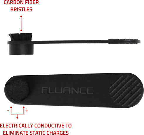 Fluance Vinyl Record & Stylus Cleaning Kit with 2-in-1 Anti-Static Carbon Fiber & Soft Velvet LP Brush and Stylus Brush (VB52)...