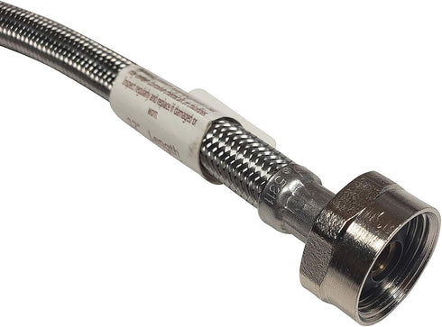 12" Stainless Steel Braided Toilet Supply Line 2 Pack (1/2 FIP x 7/8 BC)...