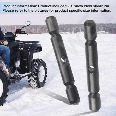2-Pcs 2205063 Shear Pin for Polaris ATV Glacier Pro Snow Plow, 2015-2019 Sportsman, Heavy Duty Alloy Steel Shear Pin...