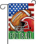 Fall Football Decorative Garden Flag, Autumn America Sports Game Day Yard Outside Home Decorations, Stars Stripes Seasonal Burlap Outdoor Small De...