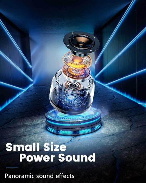Portable Bluetooth 5.1 Speaker, IP68 Waterproof Wireless Speaker with Lights Colorful, Louder Volume, Rich Bass,TWS Pairing Bluetooth Speaker, Out...