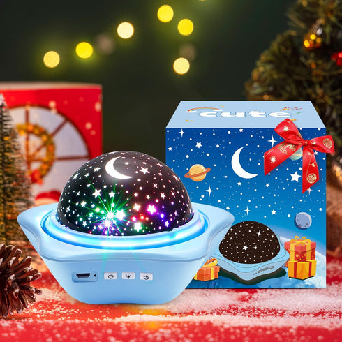 ?Gifts Package? Star Projector Light for Kids Gifts, 96 Lighting Star Light Room Lights Bedroom Decor,6 Films-360°Rotating LED Space Light Project...