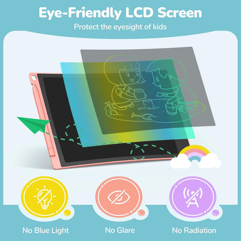 TECJOE 4 Pack LCD Writing Tablet, 8.5 Inch Colorful Doodle Board Drawing Tablet for Kids, Kids Travel Games Activity Learning Toys Christmas Birth...