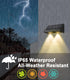 Solar Wall Lights Outdoor 3000K Warm White Downlights Waterproof LED Sconce Dusk to Dawn Solar House Lights for Fence Deck Pathway Patio (2Pack, D...