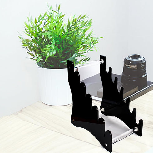Knife Display Stand Knife Stand Display Knife Storage Holder Acrylic Knife Display Stand Organizer Holder Knife Storage 6 Knives(Black)...