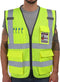 Reflective Vest Mesh, High Visibility Vest with Pockets and Zipper, Construction Work Vest ANSI Class 2,Yellow Mesh S...