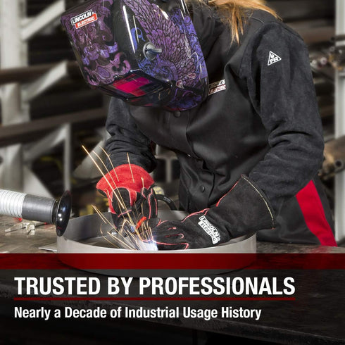 Lincoln Electric womens Jessi Combs Women s MIG Stick Welding Gloves, Black, Red, Small Pack of 1 US...
