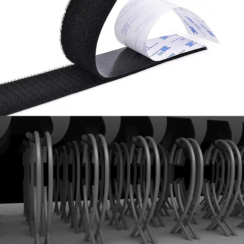 Hook and Loop Tape 2in x 4in 30 Pairs, Slef Adhesive Interlocking Tape Strip, Mounting Tape Heavy Duty Adhesion, Hook Lopp Fastener Double Sided T...