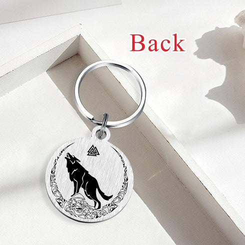 Alotozo Norse Viking Keychain for Men Women - Compass, Tree of Life, Wolf, Odin, Ravens Mythology Gift for Birthday Christmas...
