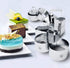 NewlineNY Stainless Steel Dessert Rings (12 Pcs) Round Square Rectangular Appetizers Molded Salads, Cakes Mousse Molding Layering Cake Cutter...