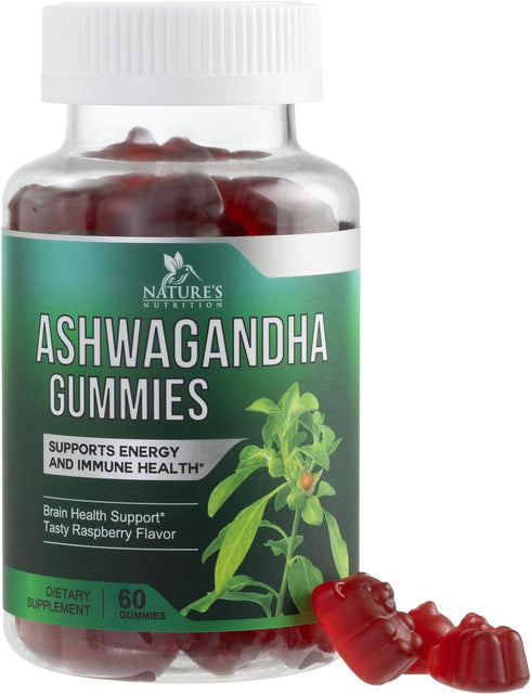 Ashwagandha Gummies for Women & Men, 3000mg Equivalent, Vegan, Plant Based, Non-GMO, Gluten-Free & Gelatin Free, Ashwagandha Supplement for Natura...