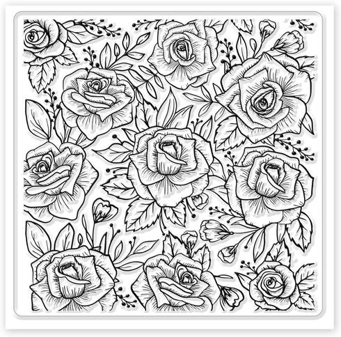 CHGCRAFT Polymer Clay Texture Sheets Rose Background Silicone Texture Stamp Sheets for Polymer Clay Texture Mat for Making Earrings Jewerly, Polym...