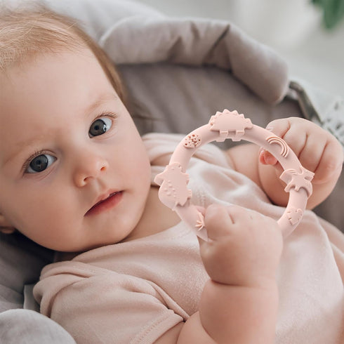 Silicone Teethers for Babies 0-6 6-12 Months Teething Toys for Infants Baby Chew Toys for Sucking Needs Baby Teething Rings for Infant Boys and Gi...