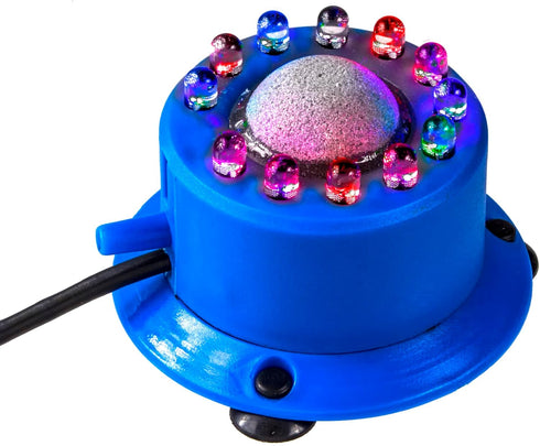 Penn-Plax Cascade Multi-Colored Rainbow LED Air Stone – Great Bubbler for Freshwater & Saltwater Aquariums – 2.5” Diameter...