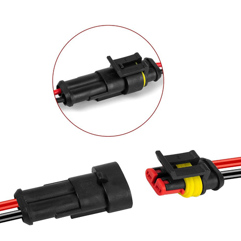 12 kit 2 Pin Connector Waterproof Connector 16 AWG Male and Female Way Connector 2 Wire Quick Disconnect Connector for Car Truck Motorcycle Boat...