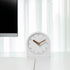 Wooden Silent Non-Ticking Battery Operated Decorative Small Mini Analog Modern Shelf Desk Table Mantel White Clock for Home, Office, Living Room, ...