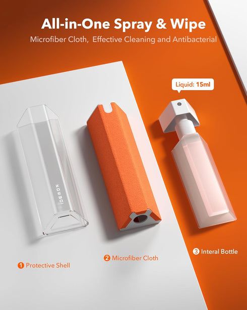 3PCS Screen Cleaner Spray Wipe, 3-in-1 Spray Microfiber Cloth, Car Screen Cleaner, Portable Refillable Spray Bottle Tool for Phone/Computer/Laptop...