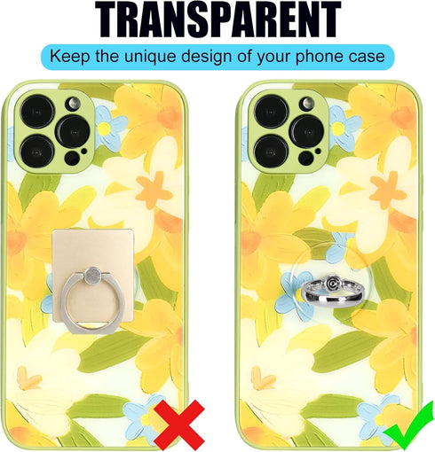 Clear Phone Ring Holder - EI Sonador Cell Phone Ring Holder Transparent Stand Finger Grip (2 Rose Gold)......